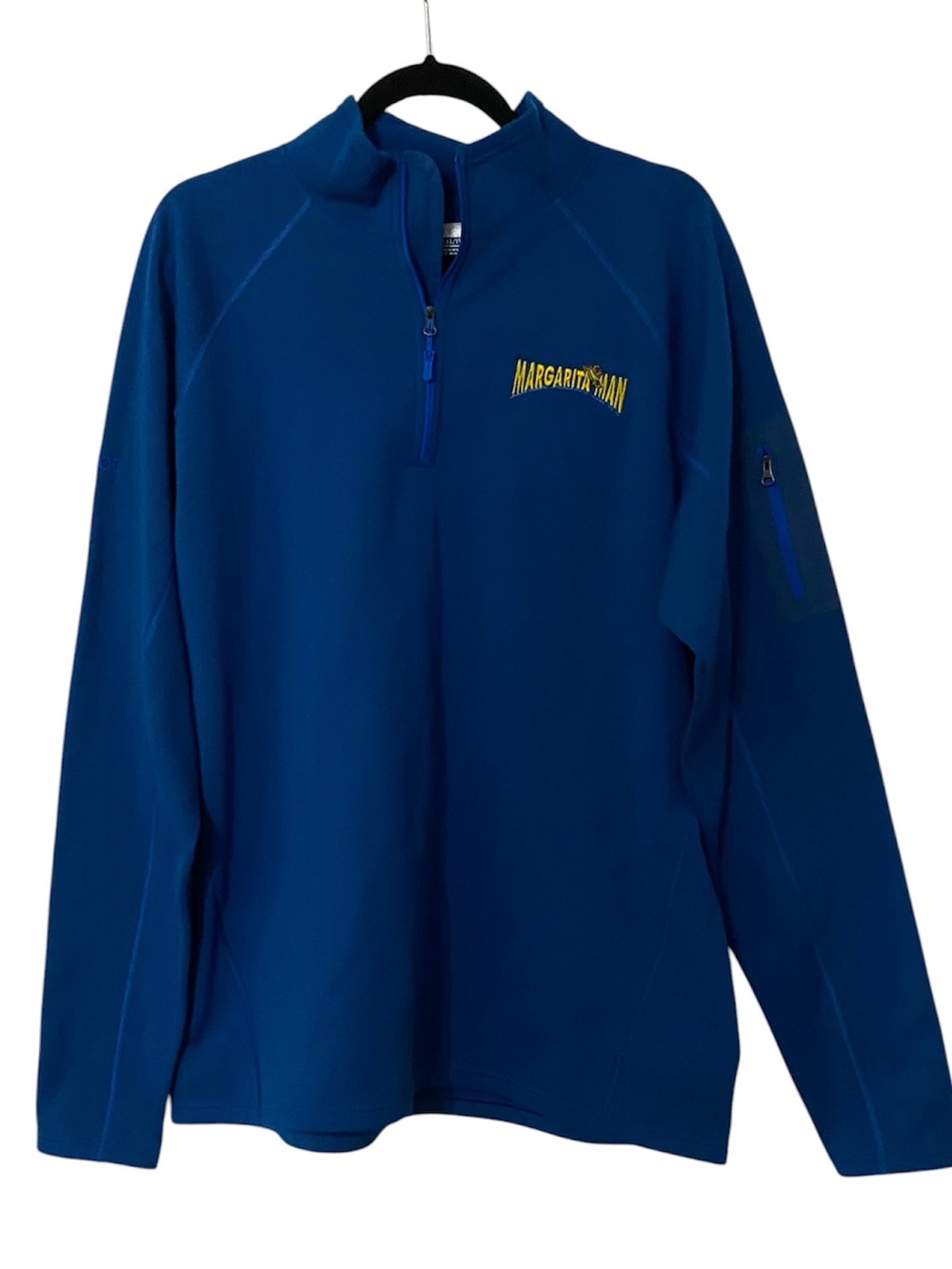 Margarita Man MARMOT Blue and Black Pullover Embroidered Logo XXL
